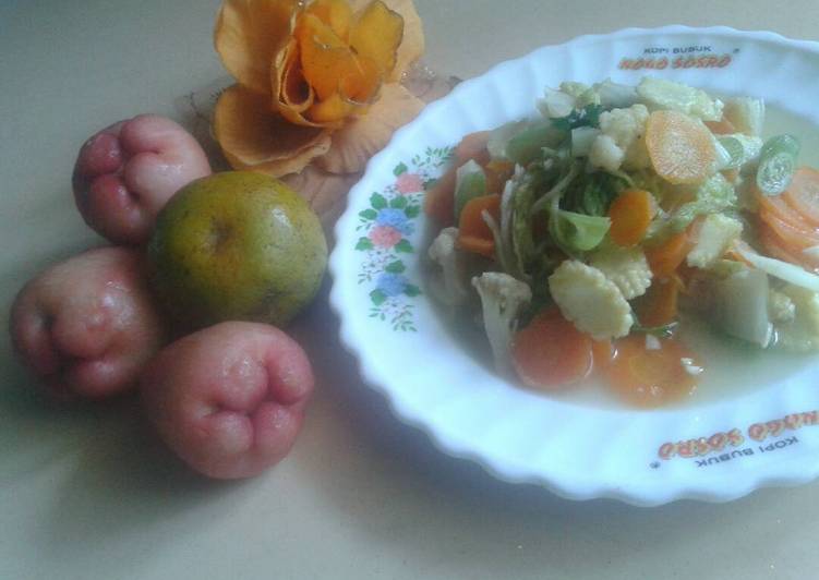 resep masakan #Diet GM Day 3-Buah&Capcay