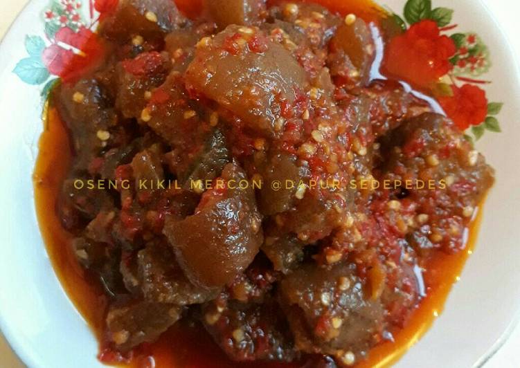 resep Oseng Kikil Mercon