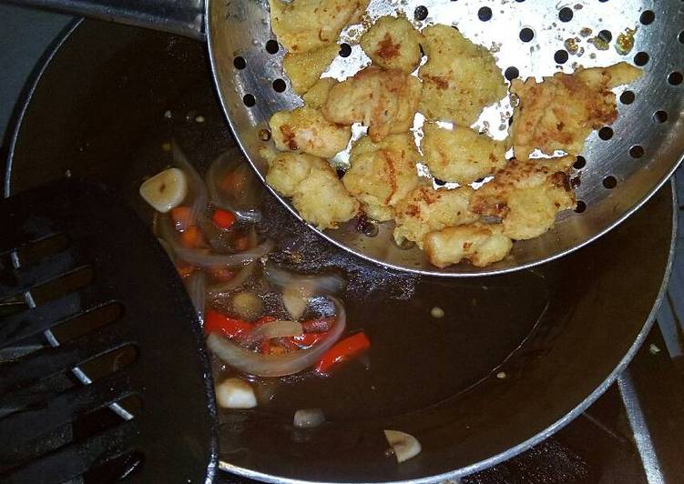 Resep Ayam crispy saos teriyaki Kiriman dari Nurul Istiqomah Waluyo