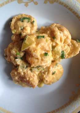 Tahu telur saus telur asin