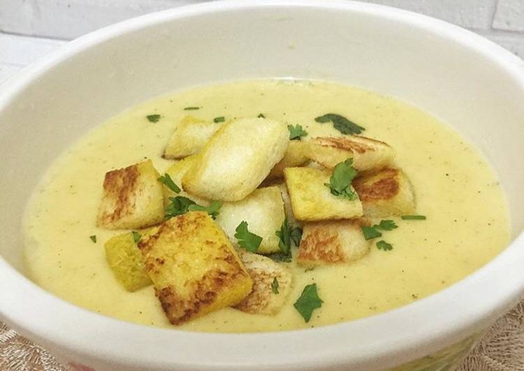 resep Corn Cream Soup with Crouton