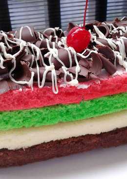 Rainbow cake kukus