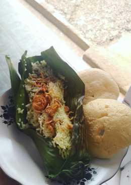 Nasi bakar cumi asin