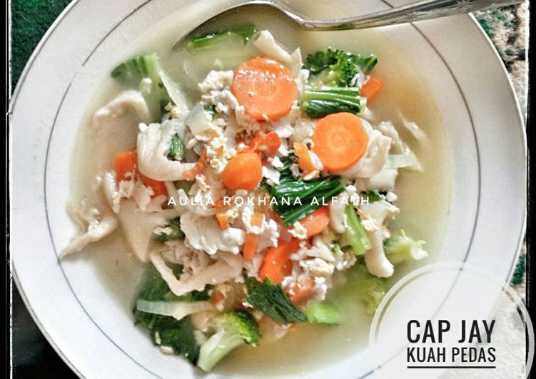 resep lengkap untuk Cap Jay Kuah Pedas