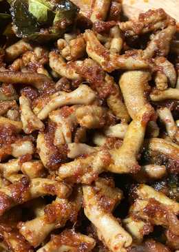 Usus ayam tumis pedas