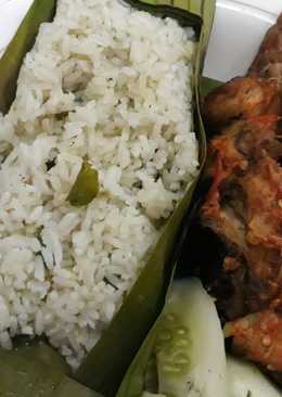 Nasi bakar cabe hijau