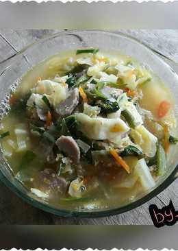 Sayur kol sawi bakso kuah