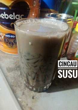 Cincau susu gula merah