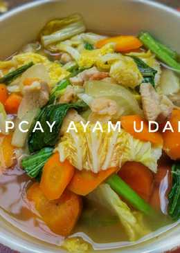 Capcay ayam udang