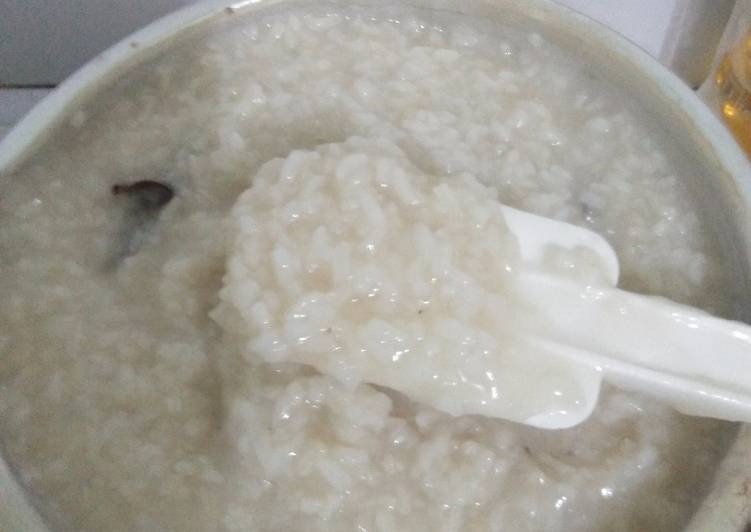 bahan dan cara membuat Bubur Simple Enak Gurih