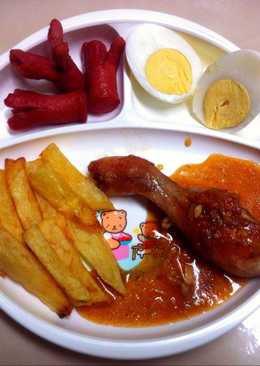 Grilled chicken with bbq sauce