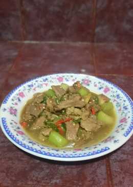 Tumis daging labu siam