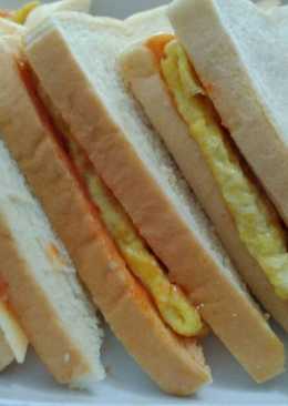 Sandwich roti tawar #BantuMantenBaru