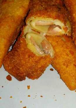 Risol roti tawar isi sosis mayo