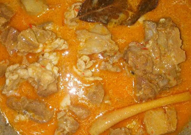 bahan dan cara membuat Gulai daging sapi