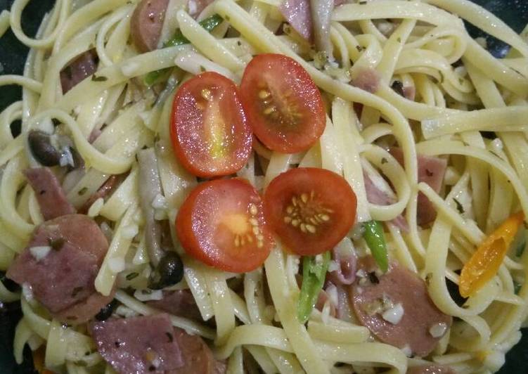 resep lengkap untuk Spaghetti Aglio Olio