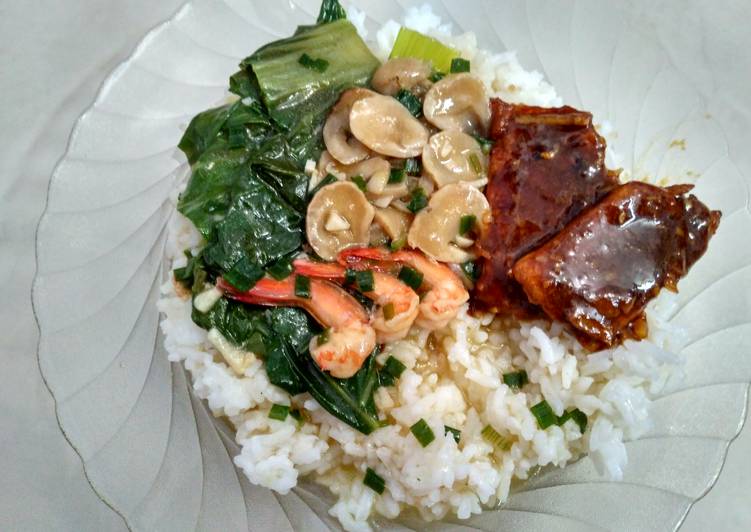 gambar untuk resep makanan Tumis Sayur Pokcoy + Chicken Teriyaki