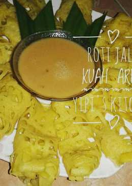 Roti jala kuah aren