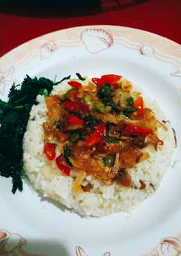 Nasi liwet ikan asin(rice cooker)