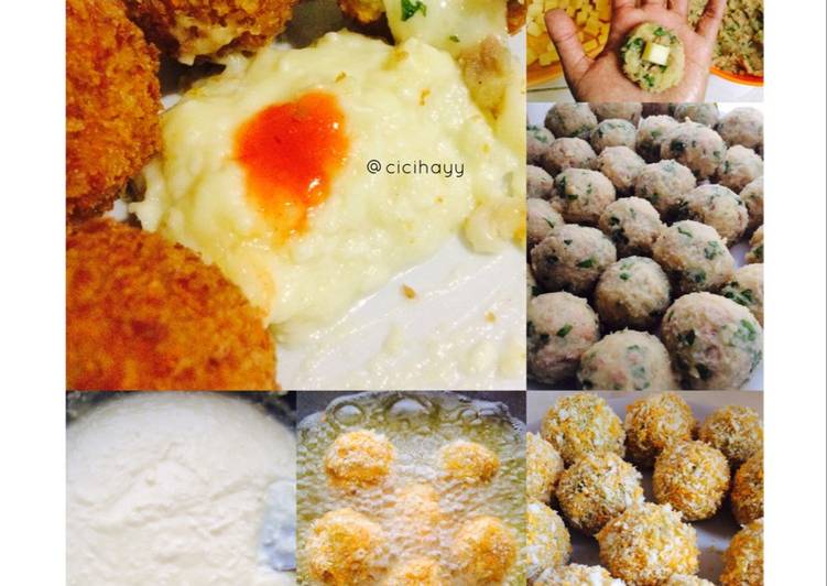 cara membuat Bitter Ballen Mozarella dan Saus Keju