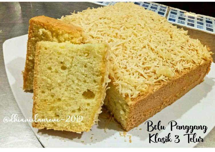  Resep  Bolu  panggang irit  3 telor super  lembut oleh 