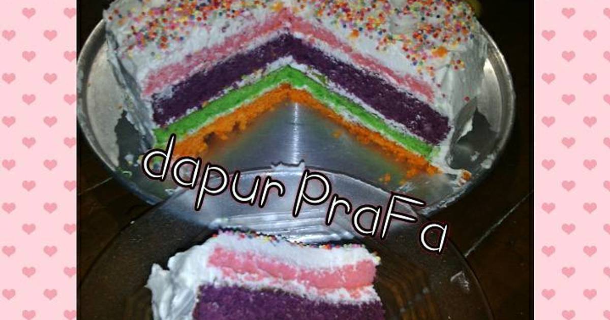 Resep Rainbow cake panggang