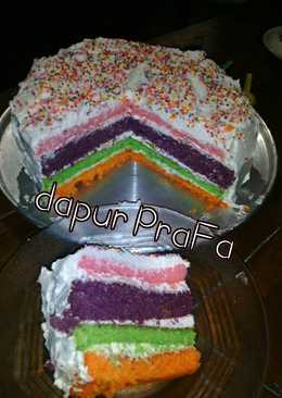 Rainbow cake panggang