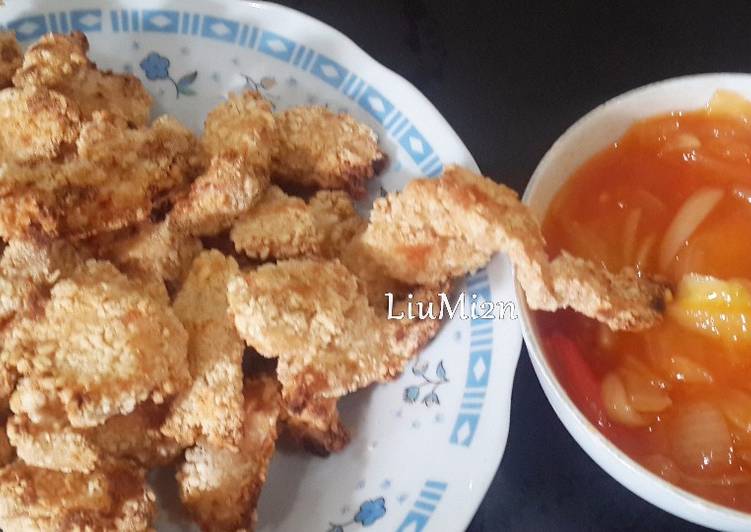 Resep Ayam Goreng Kriuk Saos Mangga(tanpa digoreng) menu sehat - Liu
Mimin