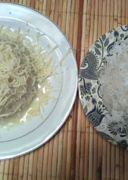 Beras Ketan kukus 2 topping (susu keju & kelapa parut manis)