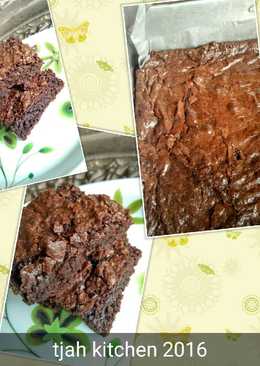 Fudgy and chewy brownies dengan oven tangkring