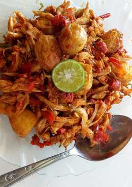 Ayam suwir telor punyuh