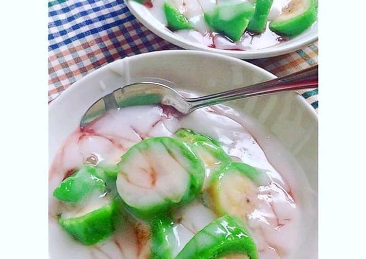 resep Es pisang hijau