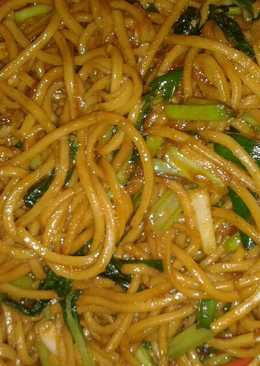 Mie lidi goreng sederhana