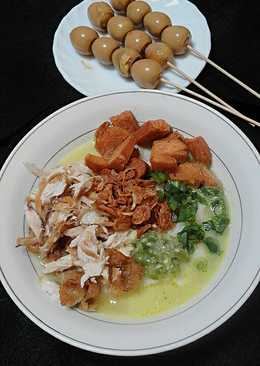 Bubur ayam magicom kuah santan kuning