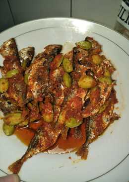 Balado ikan kembung sate Pete