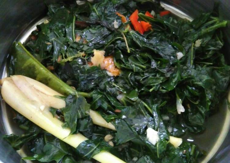 resep lengkap untuk Tumis Daun Pepaya Jepang Ikan Roa