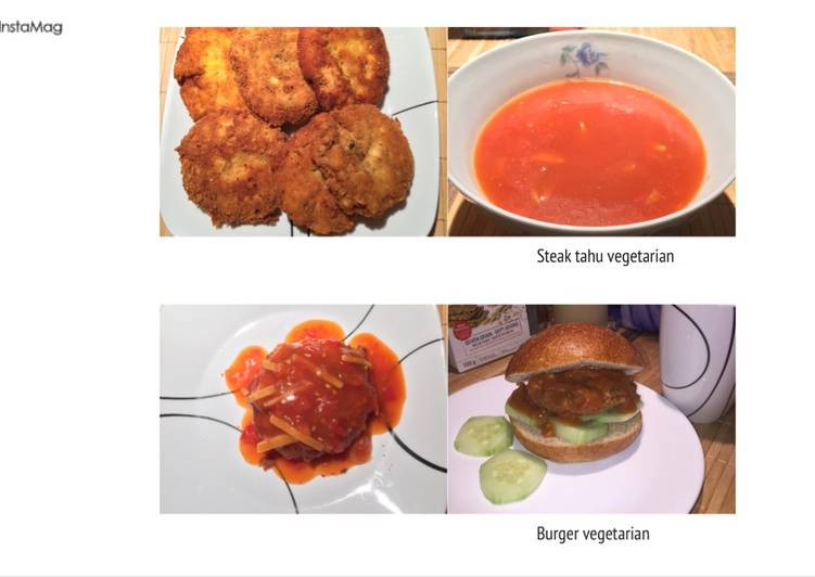 Resep Steak Tahu dan Burger Vegetarian By Mei Ling