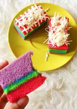 Rainbowcake kukus sederhana