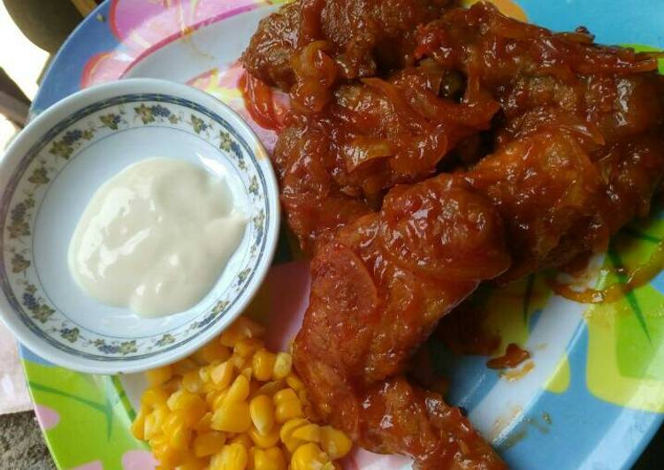 cara membuat Hot spicy chicken wings