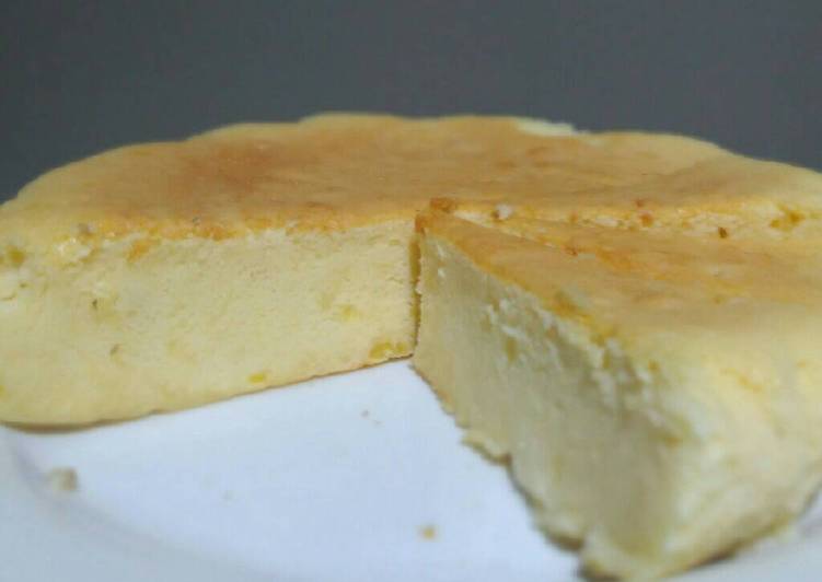 resep Japanese Cheesecake Cheddar Ekonomis (Irit + No Rempong)