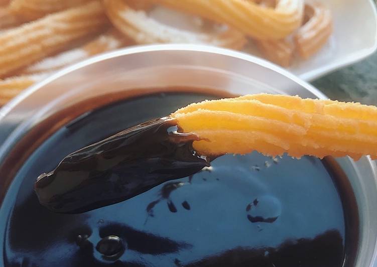 resep makanan Churros keju saus coklat