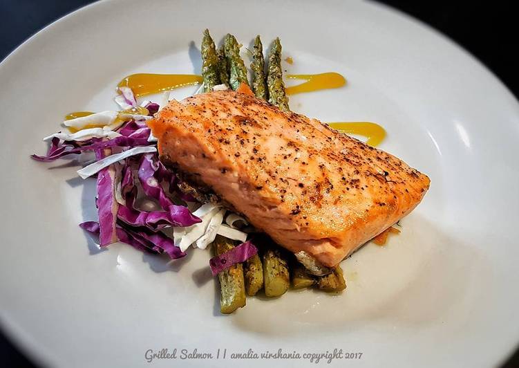 cara membuat Grilled Salmon