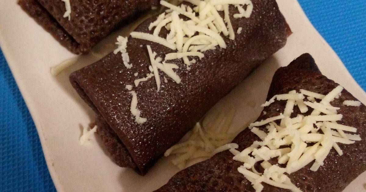 Resep Dadar Gulung Coklat Pisang Keju mba Ade Irene