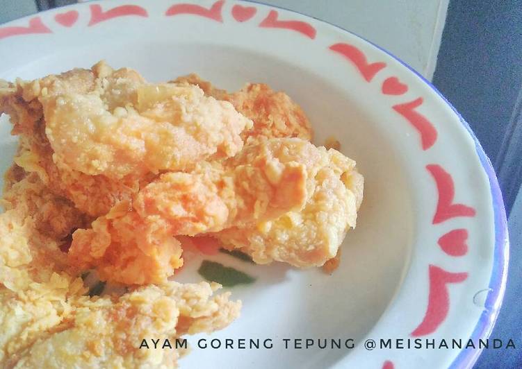 resep lengkap untuk Ayam goreng tepung sehat, bahan irit, rasa kentucky ??