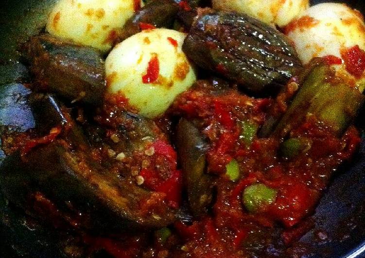 resep lengkap untuk Sambalado telor terong pete