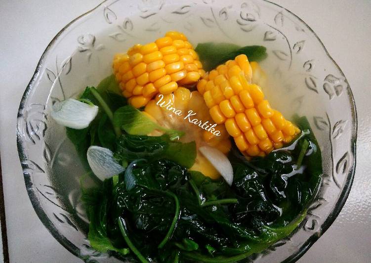 Resep Sayur Bening Bayam Jagung Dari Wina Kartika