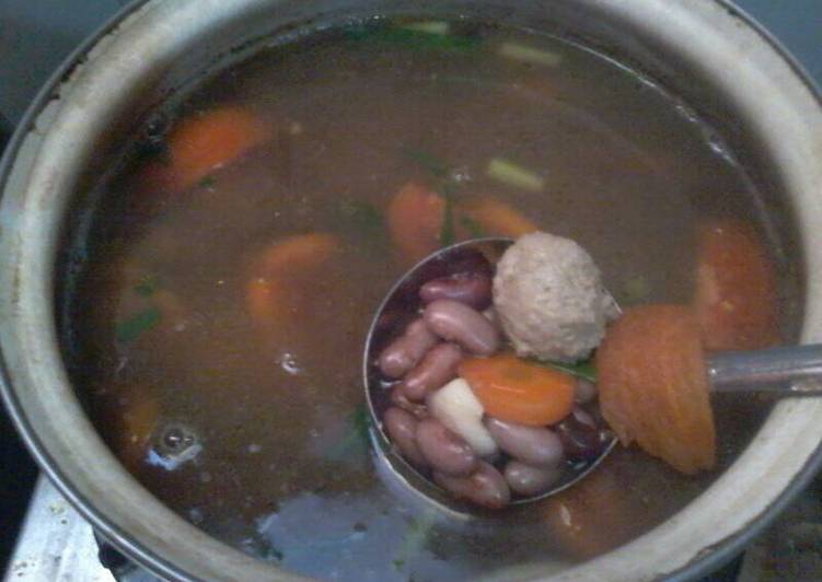 gambar untuk cara membuat Sop kacang merah bakso