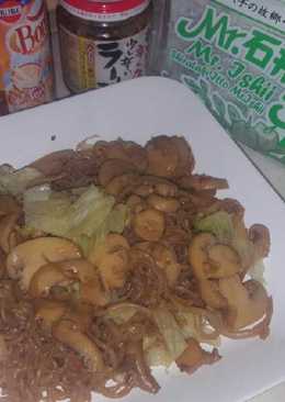 Shirataki mi goreng jamur