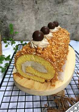 Mocca nougat roll cake