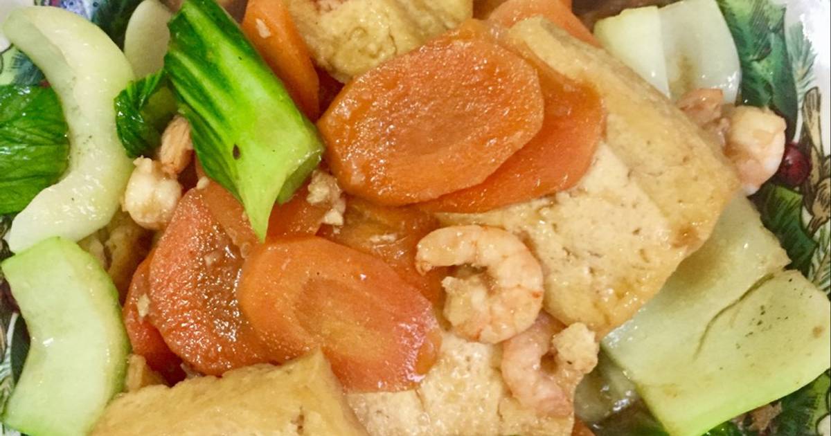 Resep Tahu masak Udang Kecap dan Sayuran oleh eva 🎹 - Cookpad